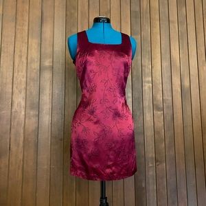 Vintage 90’s Silky Red Mini Dress
